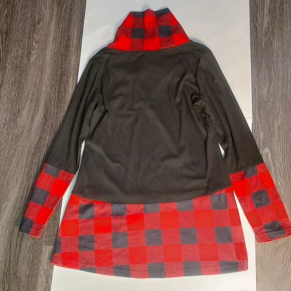 Miusey Plaid Cowl Neck Long Sleeve Blouse S Academia Classic Preppy Print Casual - Picture 6 of 11